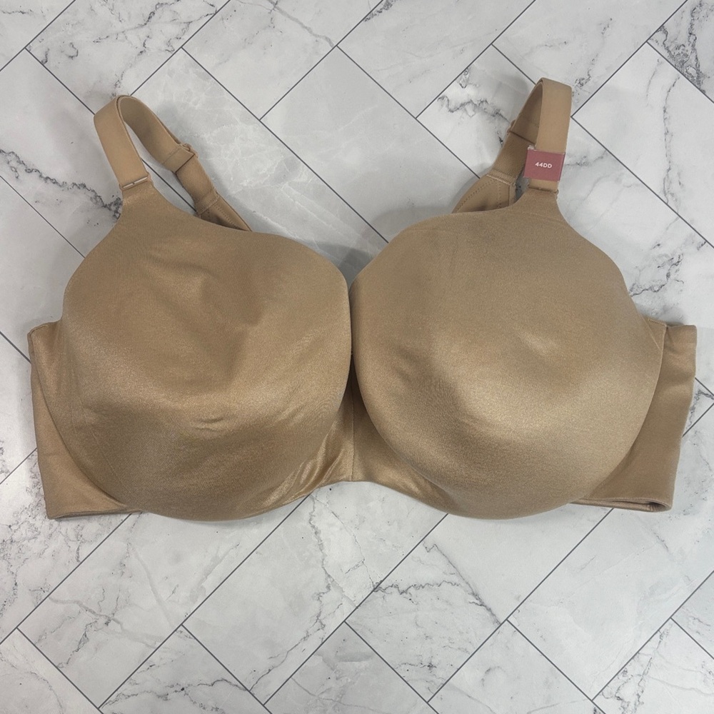 NWT Cacique Lane Bryant Womans Balconette Bra Nude Lightly Lined UNDERWIRE 44DD